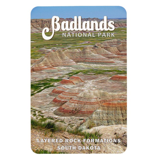 Badlands Nationalpark Landschaft Magnet (Vertikal)