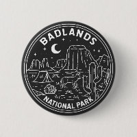 Badlands Nationalpark Landschaft Monoline