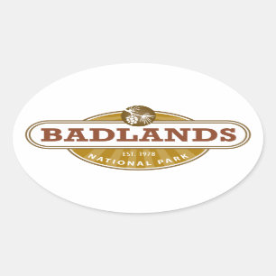 Badlands-Nationalpark Ovaler Aufkleber