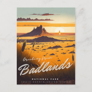 Badlands Nationalpark Postcard Postkarte