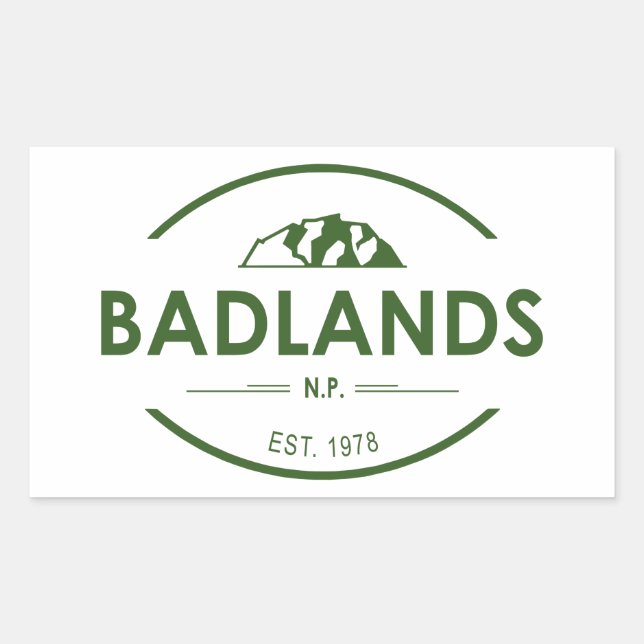 Badlands-Nationalpark Rechteckiger Aufkleber (Vorderseite)