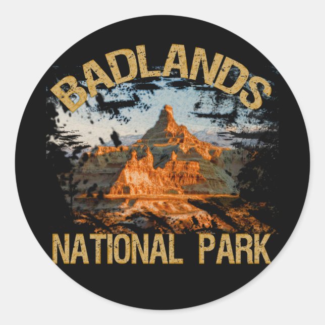 Badlands-Nationalpark Runder Aufkleber (Vorderseite)