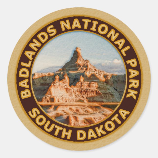 Badlands-Nationalpark Runder Aufkleber (Vorderseite)