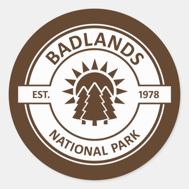 Badlands-Nationalpark Runder Aufkleber (Vorderseite)