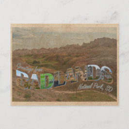 Badlands Nationalpark, SD Vintage Postkarte