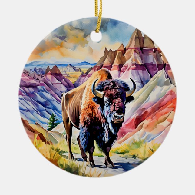 Badlands Nationalpark Süd Dakota Keramik Ornament (Vorne)