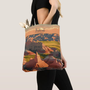 Badlands South Dakota Vintage-Kunst Reise Tasche