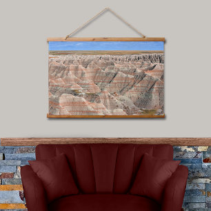 Badlands South Dakota Wandteppich Mit Holzrahmen