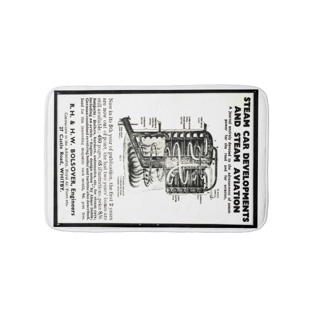 Badmatte Anzeige-Dampf-Autos und Dampf-Luftfahrt Badematte (Vorderseite)