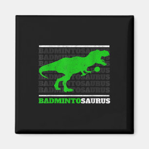 Badminto Saurus Rex Birdie Shuttle Dino Badminton  Magnet
