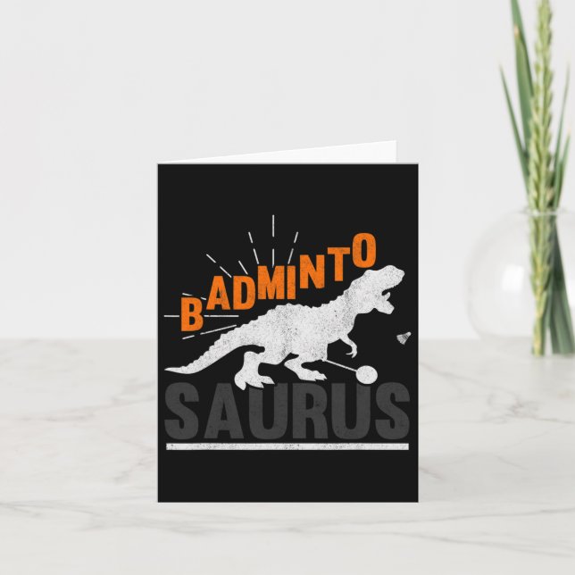 Badminto Saurus Rex Birdie Shuttle Dinosaur Badmin Karte (Vorderseite)