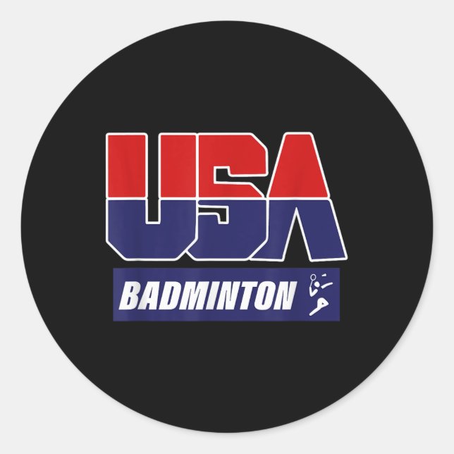 Badminton 2021 USA  Runder Aufkleber (Vorderseite)