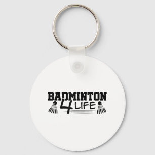 Badminton 4 Life Grafik Badminton Spieler Shuttlec Schlüsselanhänger