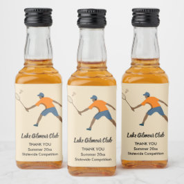Badminton Alkoholflaschenetikett