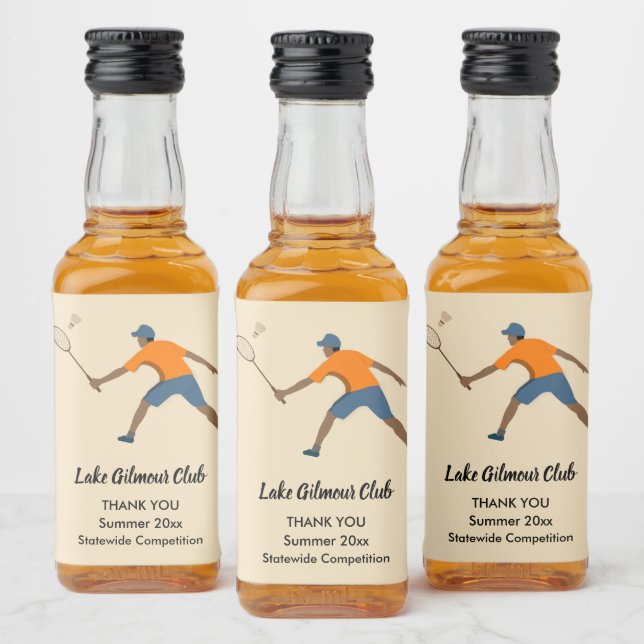Badminton Alkoholflaschenetikett (Flaschen)