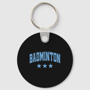 Badminton All Sky Blue Stars Clic Retro Varsity Te Schlüsselanhänger
