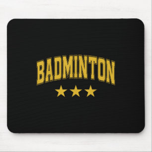 Badminton Alle Gelben Sterne Clic Retro Varsity Te Mousepad