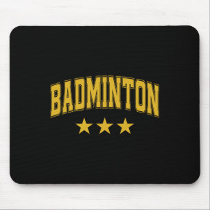 Badminton Alle gelben Sterne Clickrcke Retro Varsi Mousepad