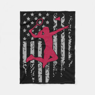 Badminton American Flag Patriotic High School Spar Fleecedecke