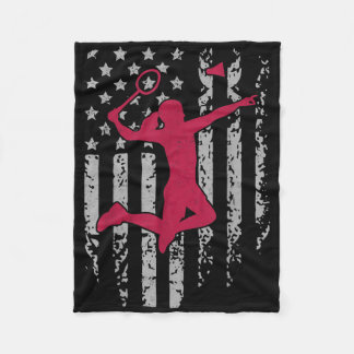 Badminton Amerikanische Flagge Patriotischer High Fleecedecke