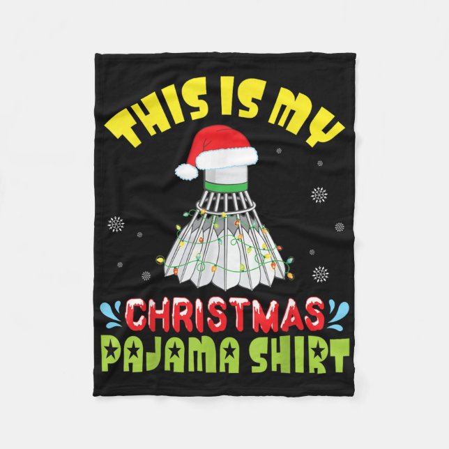 Badminton And Santa Costume Snow This Is My Christ Fleecedecke (Vorderseite)