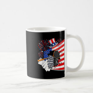 Badminton-Ausrüstung Kostüm Amerikanische Flagge 4 Kaffeetasse