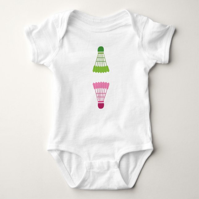 Badminton Baby Strampler (Vorderseite)