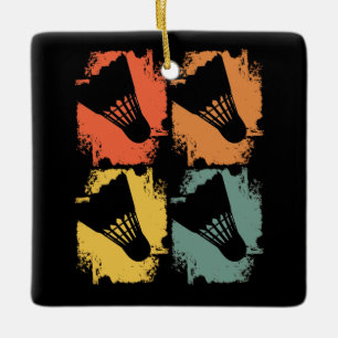Badminton - Badminton Ball Retro  Keramikornament