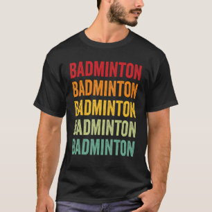 Badminton Badminton-Hobbyist Regenbogen-Design T-Shirt