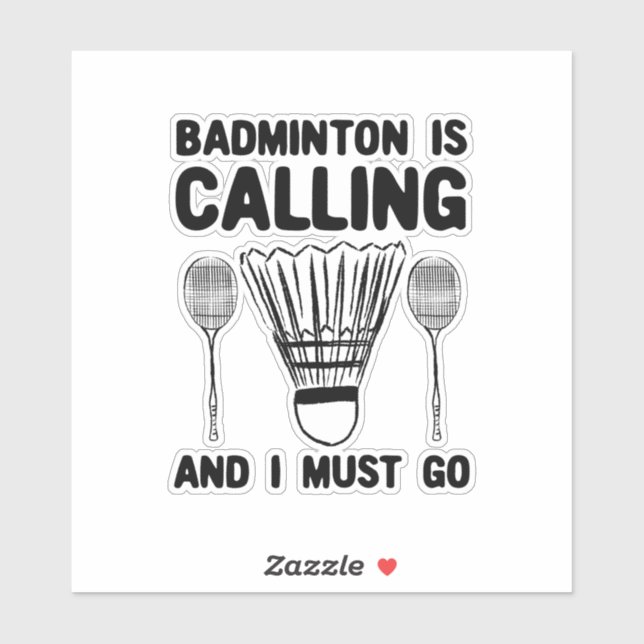 Badminton - Badminton ruft Aufkleber (Blatt)