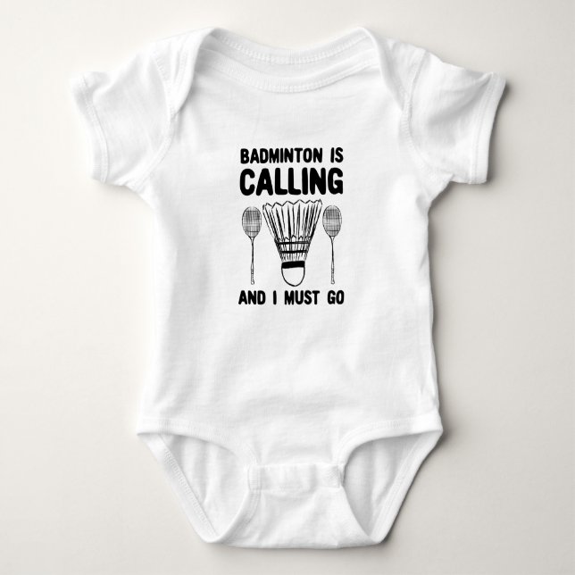 Badminton - Badminton ruft Baby Strampler (Vorderseite)