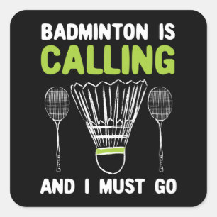 Badminton - Badminton ruft Quadratischer Aufkleber