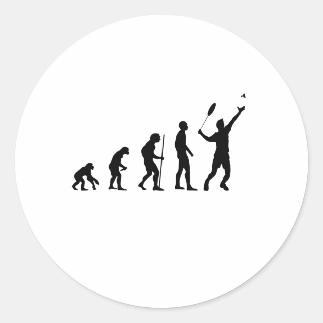 Badminton Badminton Runder Aufkleber (Vorderseite)