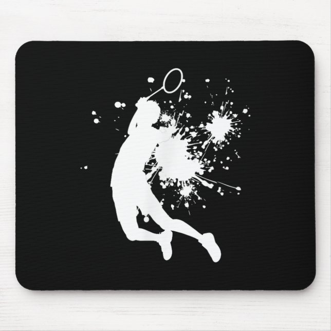 Badminton Badminton Spieler Herren Squash Shuttle  Mousepad (Vorne)