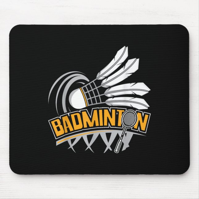 Badminton - Badmintonspieler Shuttlecock Federball Mousepad (Vorne)
