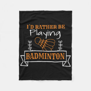 Badminton Ball Grafik für einen Badmintonspieler, Fleecedecke