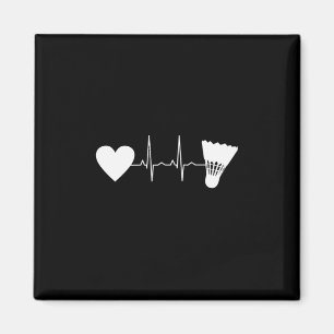 Badminton Ball Heartbeat Magnet
