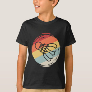 Badminton Ball Vintag 60er 70er Style Design T-Shirt