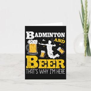 Badminton Beer Drinking Badminton Team Karte