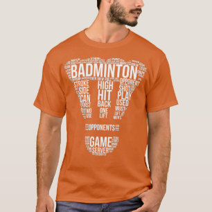 Badminton-Begriffe Word Cloud Badminton-Geschenk B T-Shirt