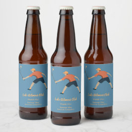 Badminton Bierflaschenetikett