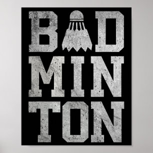 Badminton Birdies Shuttle Badminton Spieler und Lo Poster