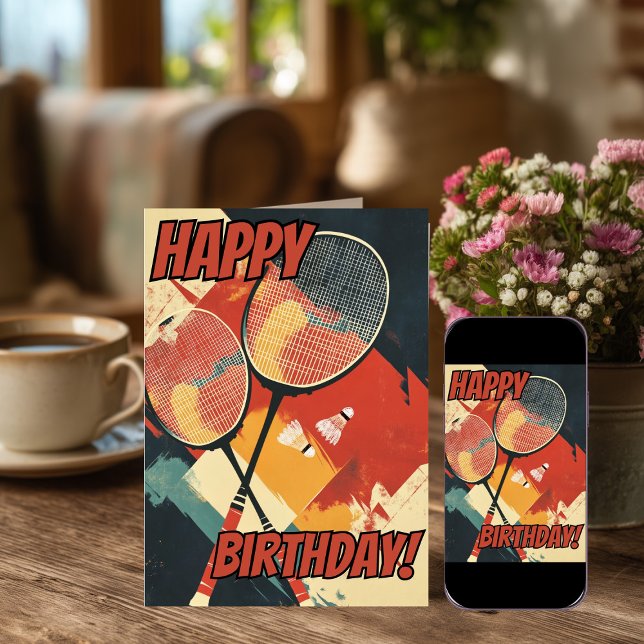 Badminton Birthday Cards Karte (Von Creator hochgeladen)