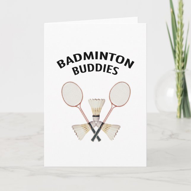 Badminton Buddies Karte (Vorderseite)