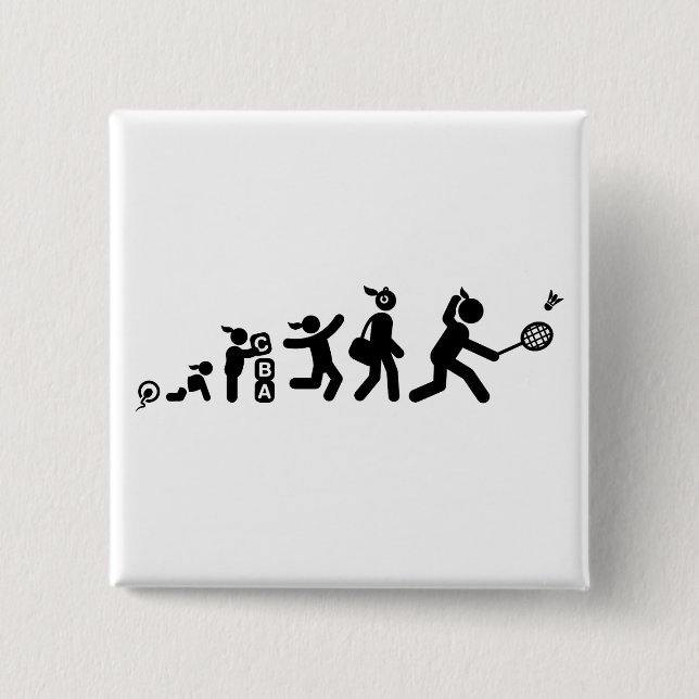 Badminton Button (Vorderseite)