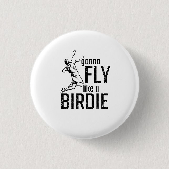 Badminton Button (Vorderseite)
