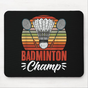 Badminton-Champ-Schläger-Shuttle-Vintage-Badminton Mousepad