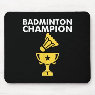 Badminton Champion Birdie Apparel Mousepad