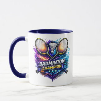 Badminton Champion Farbige Kombi-Kaffeetasse Tasse