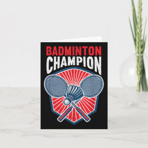 Badminton Champion Funny Badminton Karte